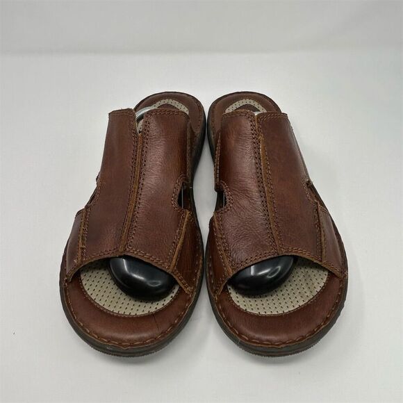 Born Men\'s Brown Leather Slide Sandals Size 13M Casual Summer Comfort Quality main image 11